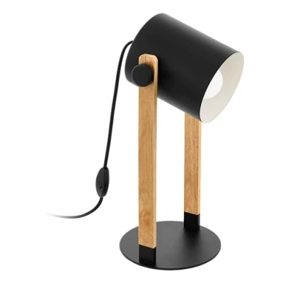 Afbeelding van EGLO Hornwood Tafellamp 1 lichts 42cm E27 Hout/zwart