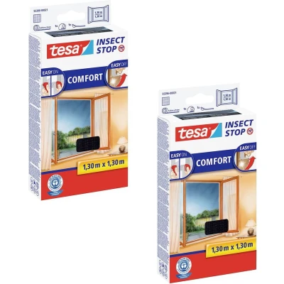 Afbeelding van tesa COMFORT 55396 00500 01 Vliegenhor (b x h) 130 cm Antraciet 2 stuk(s)