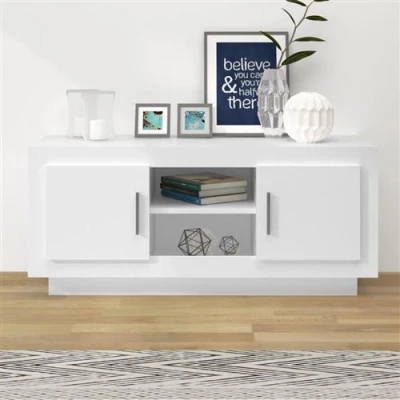 Afbeelding van Tv meubel 102x35x45 cm bewerkt hout wit