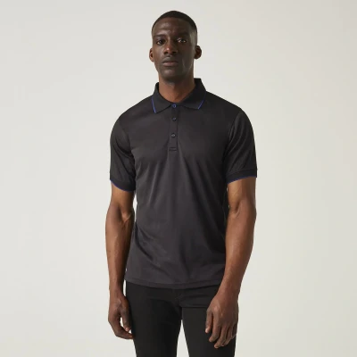 Afbeelding van Regatta Navigate Short Sleeve Polo RG264 Black/New Royal XXL