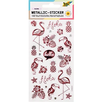 Afbeelding van Folia metallic sticker Zomerliefde, velformaat: 95x175 mm