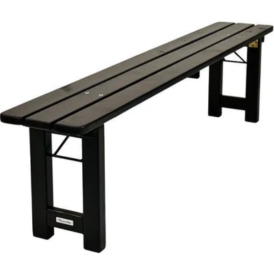 Afbeelding van MaximaVida inklapbare picknickbank Riga 200 x 25 cm blackwash FSC vurenhout