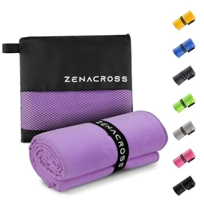 Afbeelding van Zenacross Microvezelhanddoek met draagtas, compact, sneldrogend en absorberend
