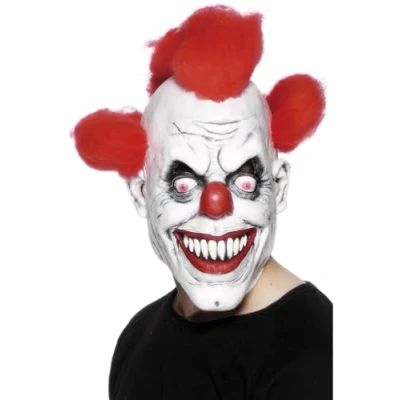 Afbeelding van Smiffys Clown masker 3/4 met haar, latex