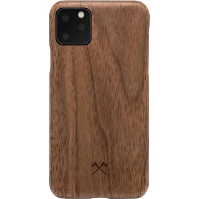 Afbeelding van iPhone 11 Pro Max Backcase hoesje Woodcessories Walnotenhout Hout