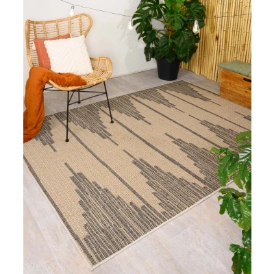 Afbeelding van Jute Buitenkleed Sunny Grotto Beige/zwart 160x240 Cm