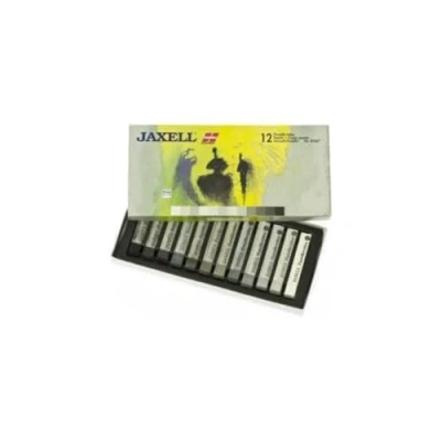 Afbeelding van Honsell Jaxell 47647 12 stuks pastelkleuren in vierkante vorm rijke grijstinten voor glad en nauwkeurig werken kunstenaars, hobbyschilders, school, kunstcursussen, training