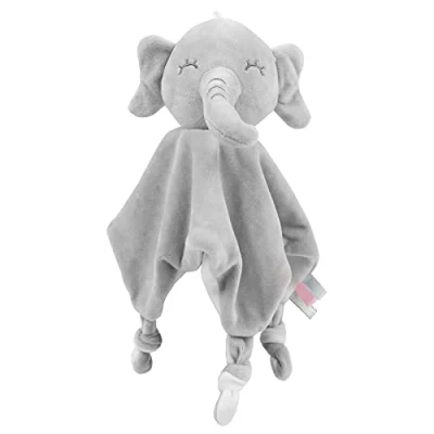 Image de Vicloon Serviette de Bébé Jouets,Doudou Apaisante Hochet d&#039;Eveil pour Nouveau né Tollders Filles Garçons Meilleurs Cadeaux (Éléphant Gris)