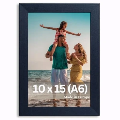 Afbeelding van VictoR Fotolijst klaver 10x15cm in zwart, moderne eenvoudige houten lijst