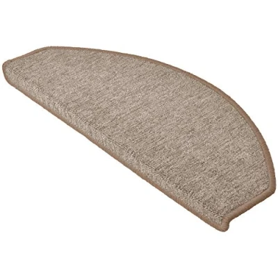Afbeelding van Beautissu ProStair trapmatten, 24 x 65 cm, robuuste naden, antislip, snelle installatie, zandkleurig, 15 stuks