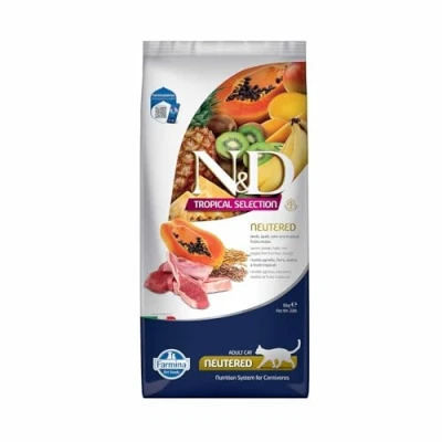 Afbeelding van N&amp;D Tropical voeding voor de gecastreerde kat Lam 10 kg