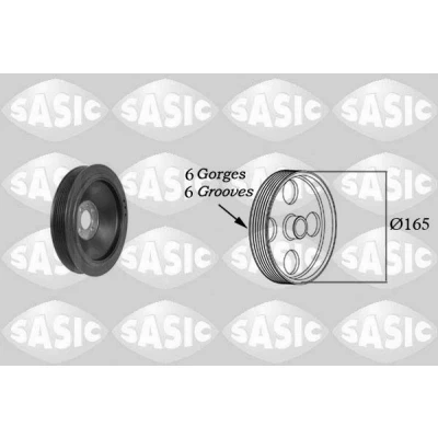Afbeelding van SASIC 2156079 Krukaspoelie 165 OPEL: Vectra C Caravan, Saloon, Astra H Hatchback, LANCIA: DELTA 3, ALFA ROMEO: Giulietta Hatchback