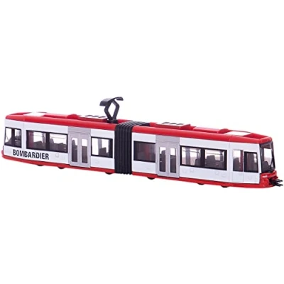 Image de SIKU 1895, Tram, 1:87, Métal/Plastique, Rouge/Blanc, Compatible avec les autres jouets