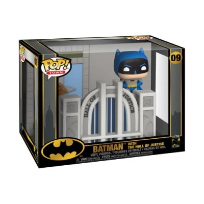 Image de Funko Ue Bobble Head Pop! Town 09 Batman With The Wall Of Justice Dc Comics