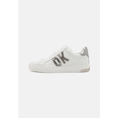Afbeelding van DKNY Abeni LACE UP ON Sneakers laag, Dames, Maat: 36, White/nickel Leer