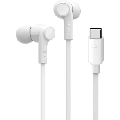 Afbeelding van Belkin ROCKSTAR™ in ear oordopjes met USB C connector Wit
