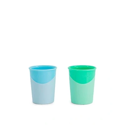 Image de Twistshake 2x Verres Ouverts 170 ml pour Bébés, Tasse d&#039;Apprentissage Incassable, Gobelets Plastiques à Boire, Sans BPA, 6+ Mois, Bleu + Vert Pastel