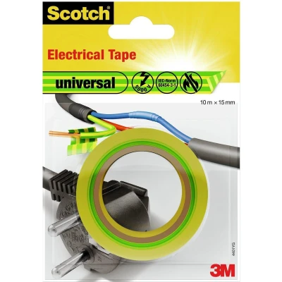 Afbeelding van 3M universal 4401YG Isolatietape Scotch Geel, Groen (l x b) 10 m 15 mm 1 stuk(s)