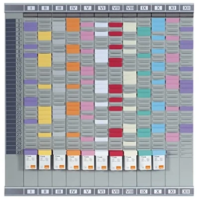 Afbeelding van Planbord Nobo maand 12 panelen met 32 sleuven nr.1.5