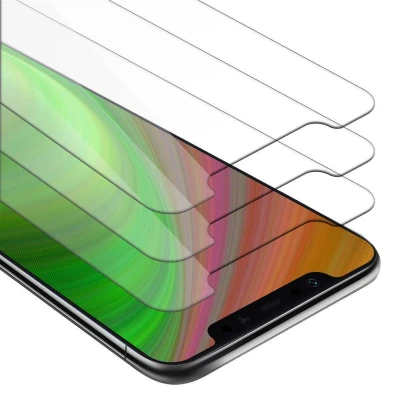 Afbeelding van Cadorabo 3x Screenprotector geschikt voor Xiaomi Mi 8 PRO Beschermende Pantser Film in KRISTALHELDER Getemperd (Tempered) Display beschermend glas 9H hardheid met 3D Touch