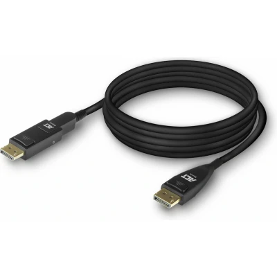 Afbeelding van ACT AK4153 8K Hybride DisplayPort 1.4 Active Optical Cable (AOC) Afneembare Connector male/DisplayPort male 25 meter