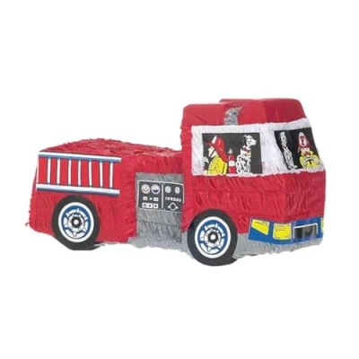 Afbeelding van Brandweerauto Pinata 3D met hond 50x28.5x17.7cm
