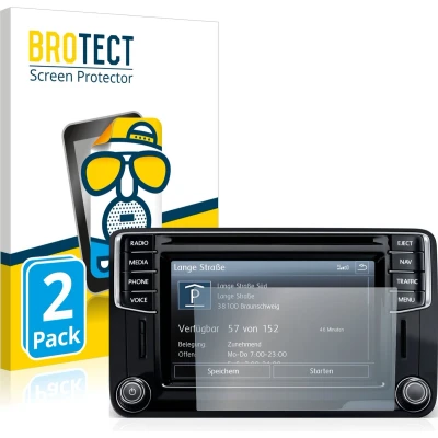 Afbeelding van BROTECT Screenprotector voor Volkswagen Caddy 2015 Discover Media 6.5&quot; Folie Beschermfolie matte (2 Stuks)