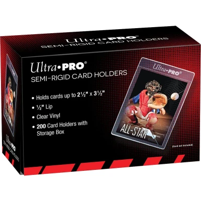 Afbeelding van 200 Ultra Pro Semi Rigid Card Holders Transparant Standaard Maat Opberghouders