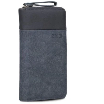 Afbeelding van zwei Portemonnee Eva EV2 Nubuk Blue Blauw