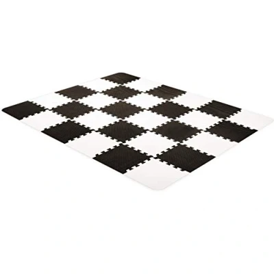 Image de Kinderkraft LUNO Tapis en mousse 1er age Puzzle bébé Noir et blanc