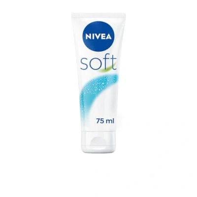 Afbeelding van NIVEA Soft (1 x 75 ml) multifunctionele crème met jojoba olie en vitamine E intensieve vochtinbrengende voor de verzorging van gezicht, lichaam handen zonder parabenen