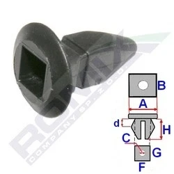 Afbeelding van ROMIX 15507 Clip, sier /beschermingslijst AUDI: A3 Hatchback, A6 C6 Allroad, A4 B6 Saloon, VOLKSWAGEN: Golf 4
