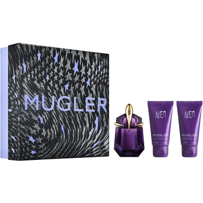 Afbeelding van Thierry Mugler Alien Giftset 30 ml refillable eau de parfum spray + 50 showergel bodylotion cadeauset voor dames
