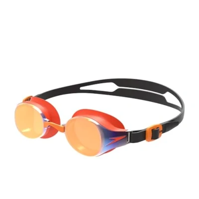 Afbeelding van Speedo Junior Hydropure Mirror zwembril, uniseks, kinderen, zwart/mango/goud, eenheidsmaat