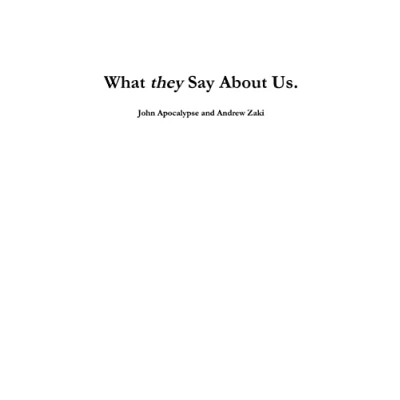 Afbeelding van What They Say About Us