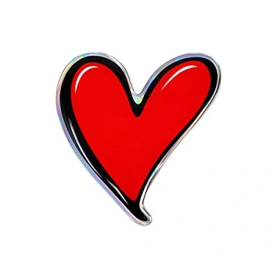 Afbeelding van Quattroerre 14112 3D stickers, hart, 60 x 55 mm