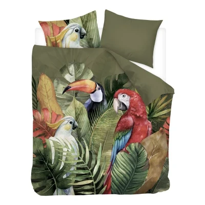 Afbeelding van Snoozing Macaw Dekbedovertrek Tweepersoons 200x200/220 cm Multi kleur