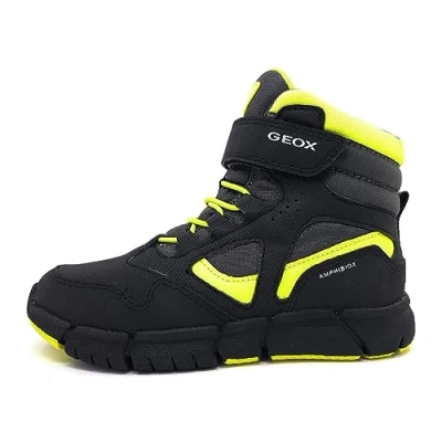 Afbeelding van Geox Flexyper BOY ABX Snowboots voor kinderen, Maat: 34, Black/lime Imitatieleer/ textiel