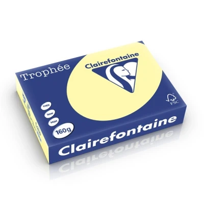 Image de Clairefontaine papier couleur 160 g/m² A4 (250 feuilles) canari