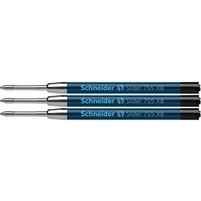 Afbeelding van Schneider Slider 755 vulling voor XB pennen. Blisterkaart, 3 stuks, zwart
