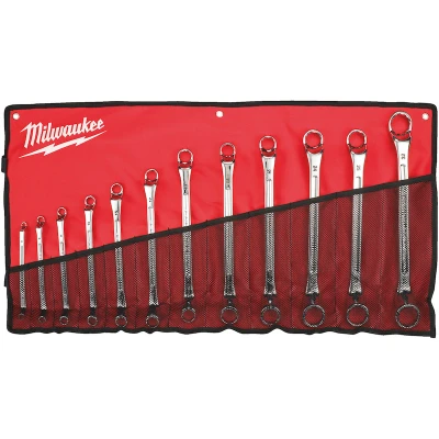 Afbeelding van MILWAUKEE 4932492738 dubbele ringsleutelset in rol etui 12 delig