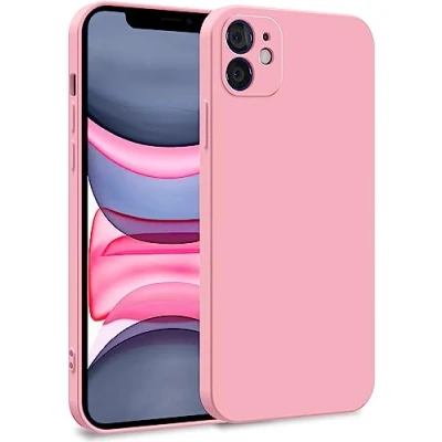 Afbeelding van MyGadget Beschermhoes compatibel met Apple iPhone 11, zachte en soepele hoes van TPU, microvezelvoering, extra dun licht, lichtroze