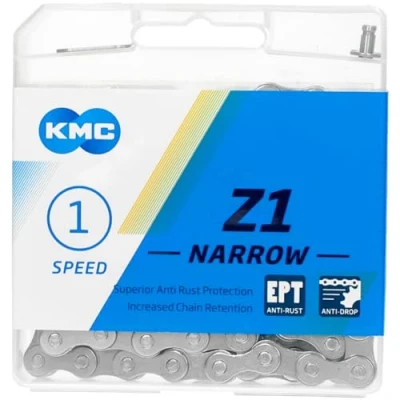 Afbeelding van Kmc Ketting Z1 Smal 1/2 X 3/32 Inch 112s Single Speed Zilver