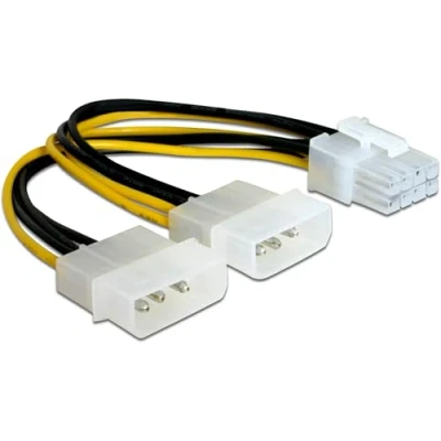 Afbeelding van PCIe 8 pins (m) 2x Molex 4 voedingsadapter 0,15 meter