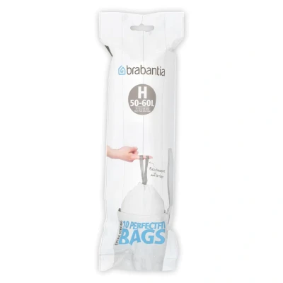 Afbeelding van Brabantia Vuilniszakken met Trekbandsluiting 50 60 liter Type H 10 stuks