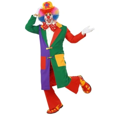 Afbeelding van Widmann Clown &amp; Nar Kostuum Clownsjas Man Multicolor XL Carnavalskleding Verkleedkleding
