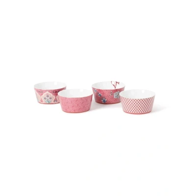 Afbeelding van Pip Studio Flower Festival Kom Set Van 4 Donkerroze