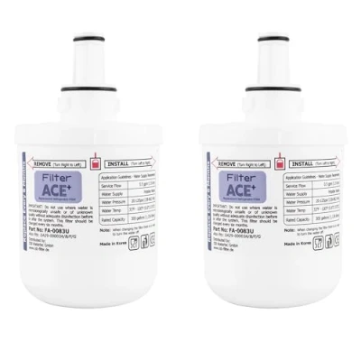 Afbeelding van ACE+ FA 0083U 2x waterfilter compatibel met Samsung DA29 0003G, HAFIN2/EXP, 0003F, HAFIN1/EXP, HAFIN vervangingsfilter voor koelkast Refrigeratorfilter