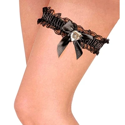 Afbeelding van WIDMANN MILANO PARTY FASHION Kousenband met strik en hart, accessoires, carnaval, themafeest