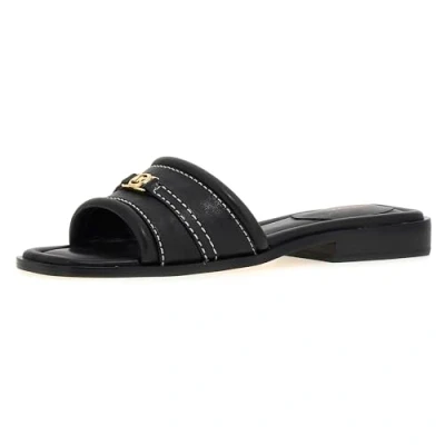 Afbeelding van Michael Kors Mandy Slide Muiltjes, Dames, Maat: 41, Black Schaapsleer
